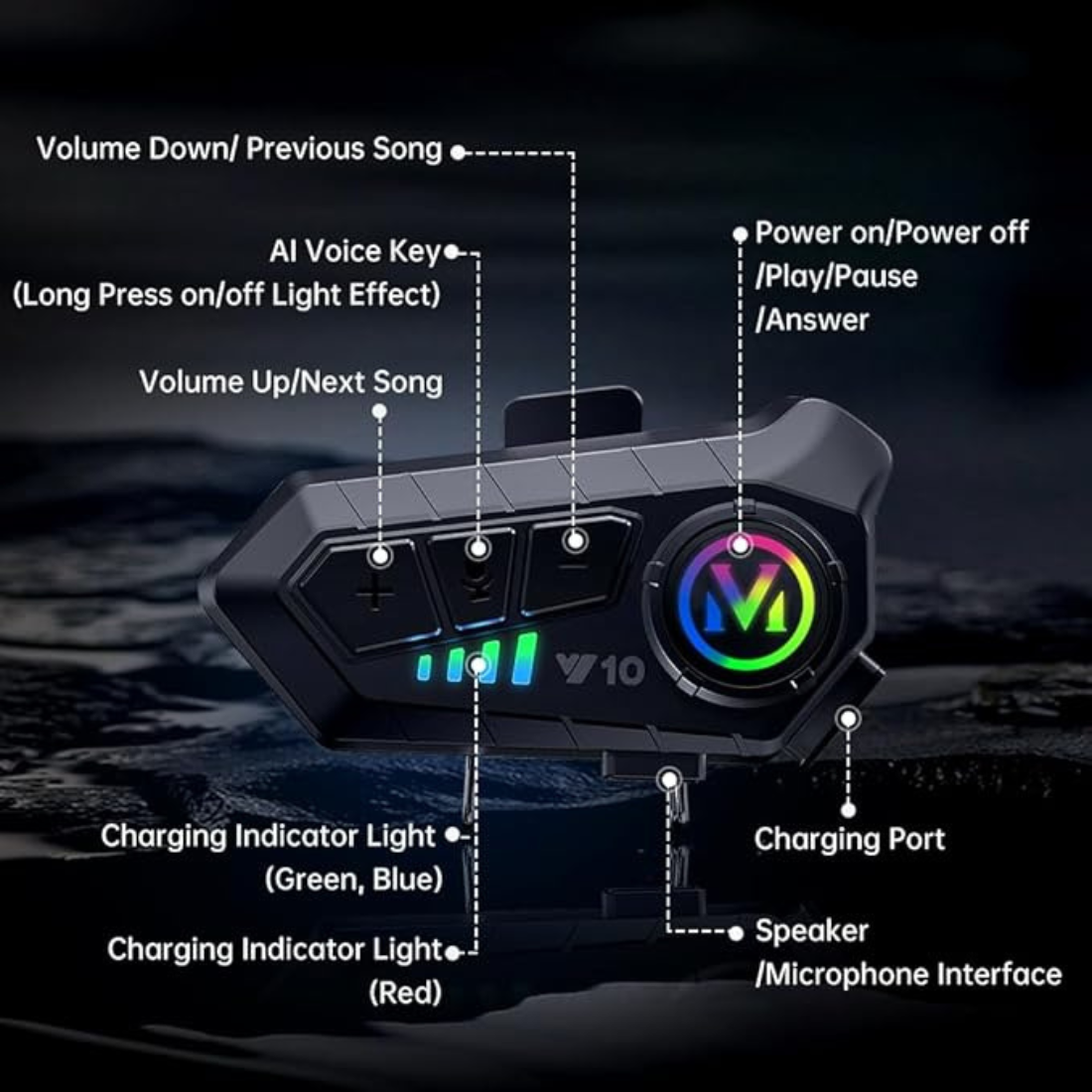 HELMET INTERCOM Y10