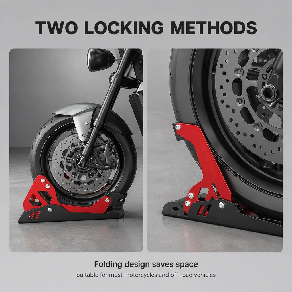 LockBase Adjustable Motorcycle Wheel Chock