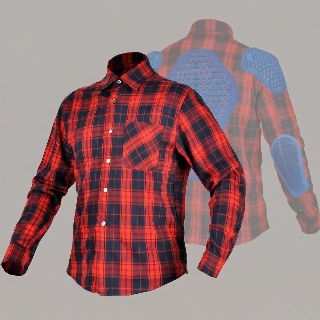 Plaid Protective Biker Shirt