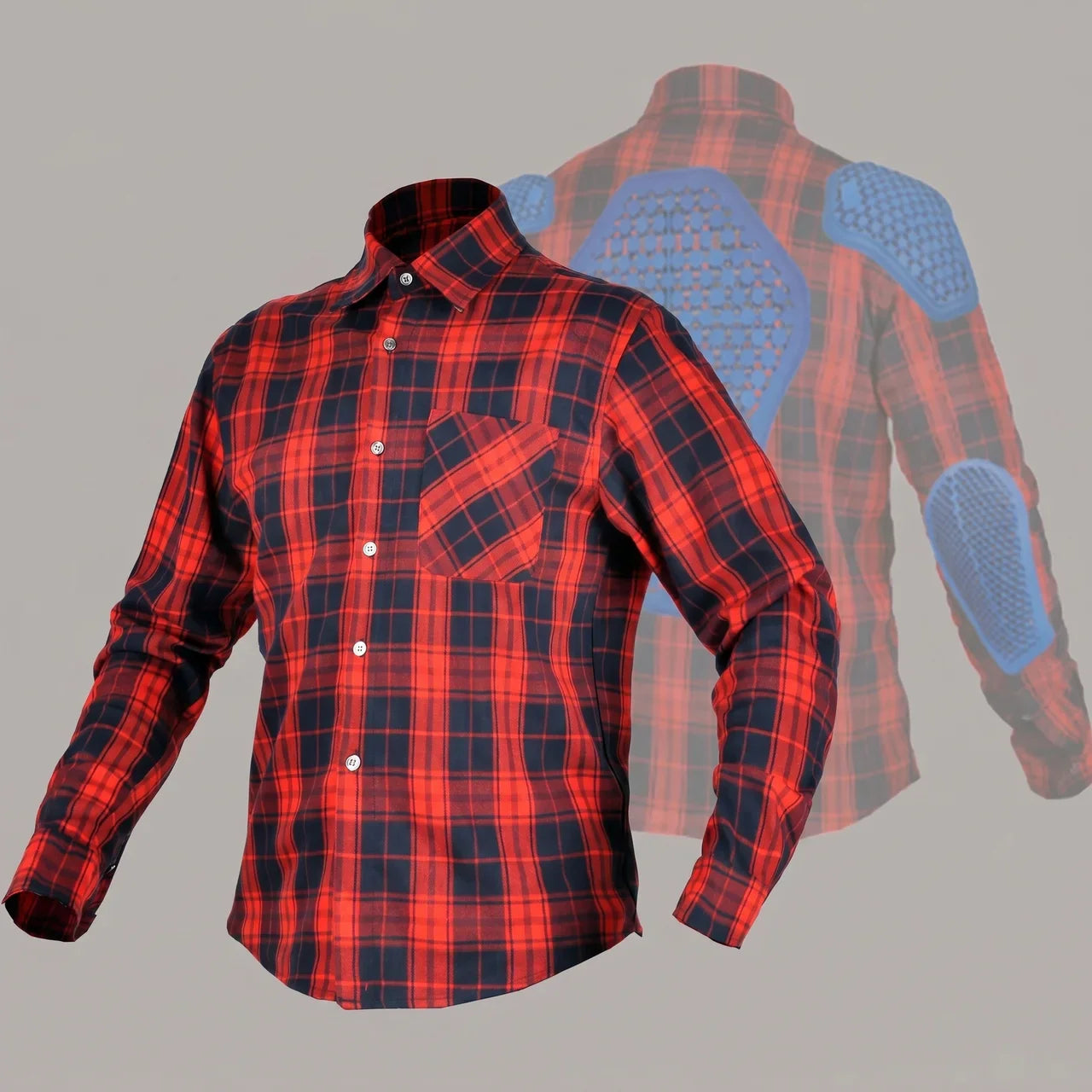 Plaid Protective Biker Shirt
