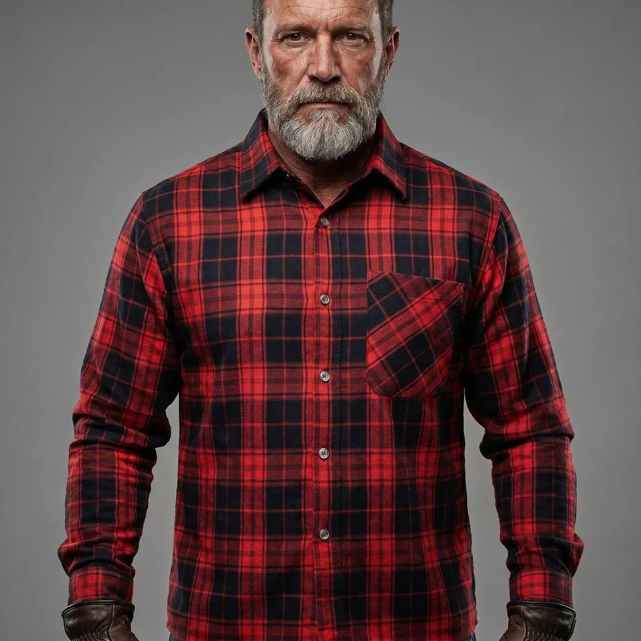 Plaid Protective Biker Shirt