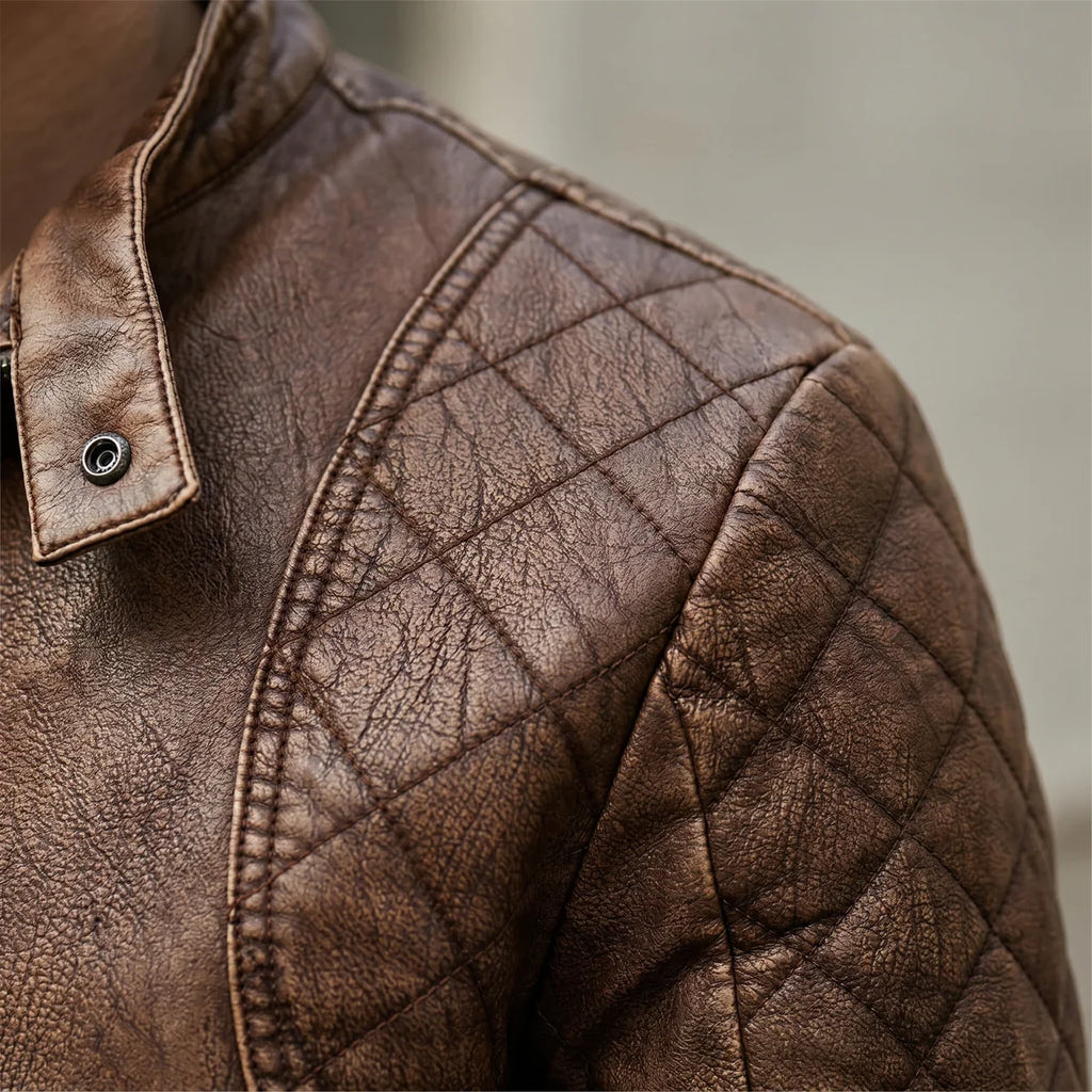 Quilted Vintage Moto Jacket