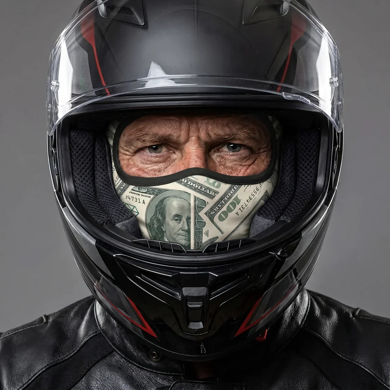 Money-Print Riding Balaclava