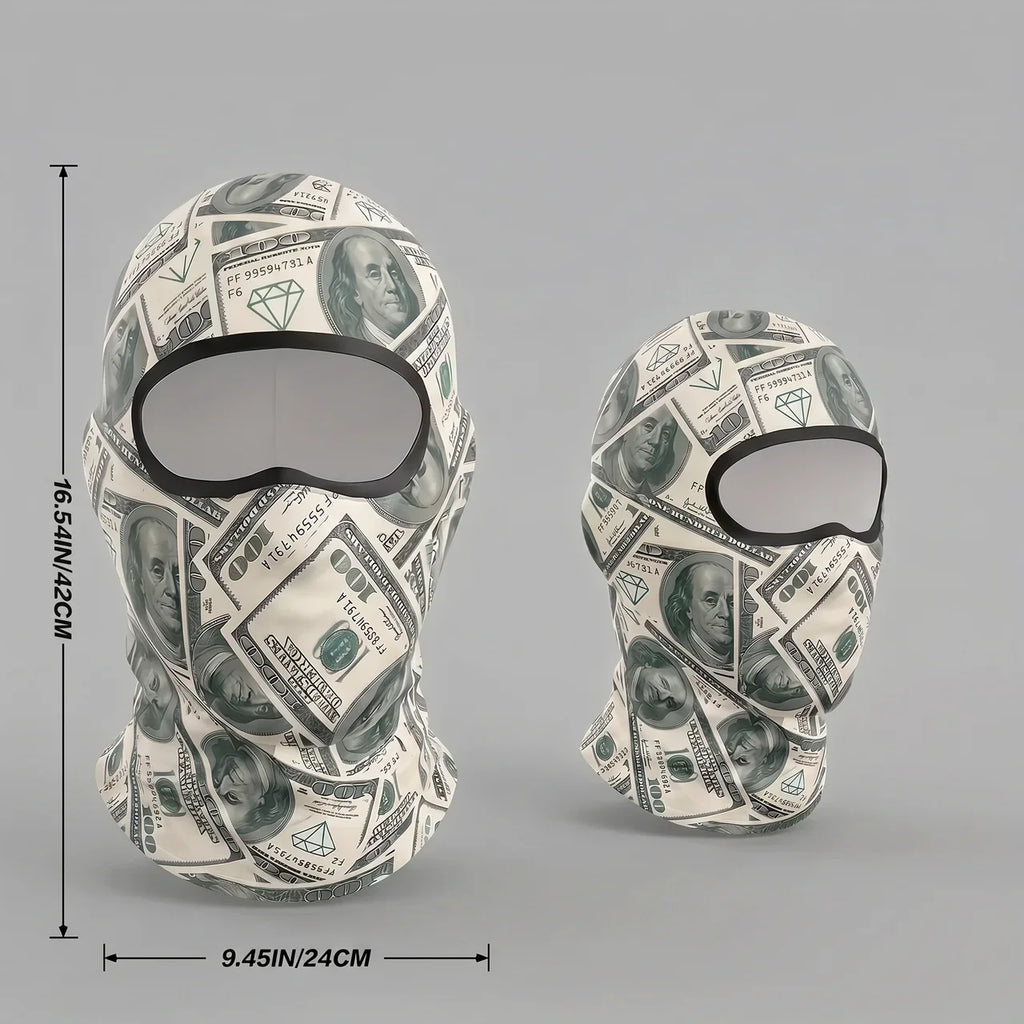 Money-Print Riding Balaclava