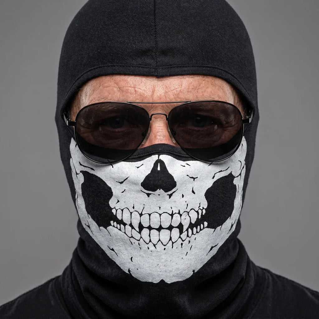 Skull-Graphic Moto Balaclava