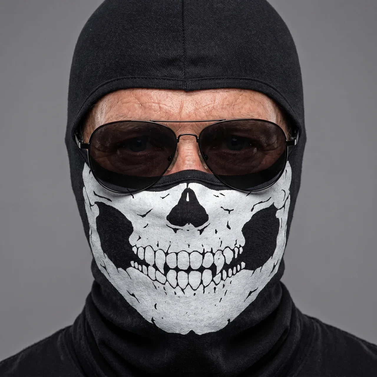 Skull-Graphic Moto Balaclava