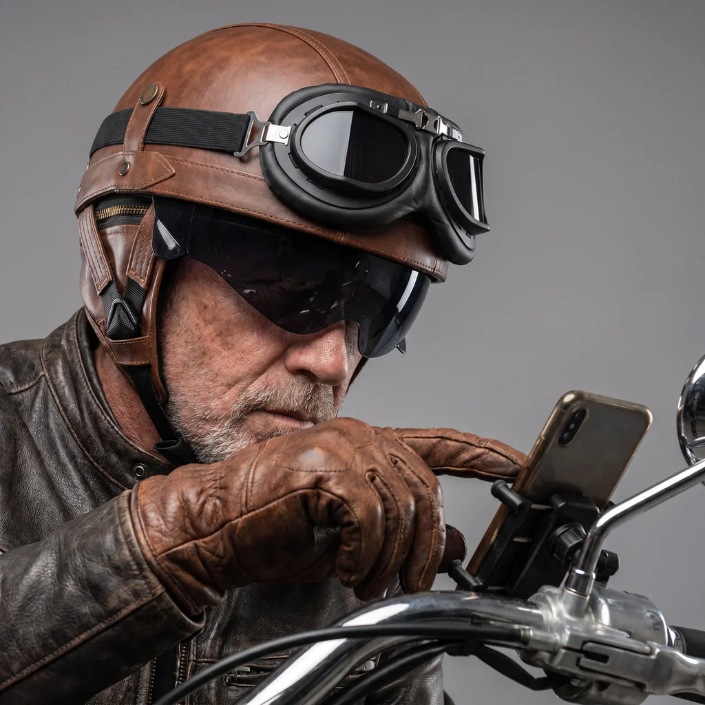 Aviator Visor Half Helmet
