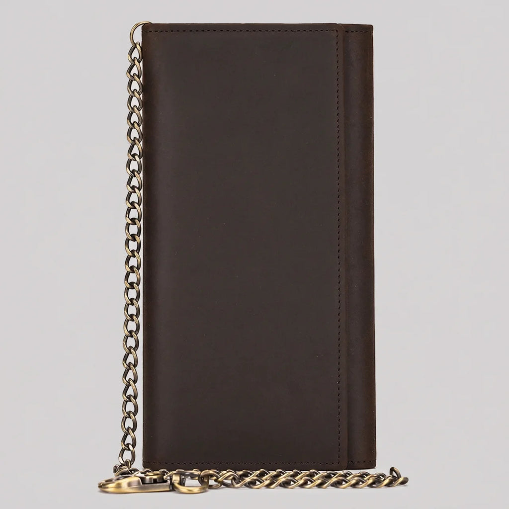 Chain Leather Motorcycle Wallet