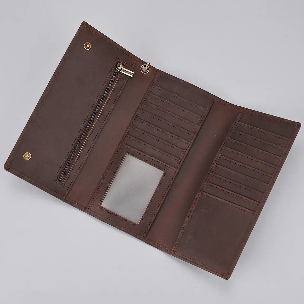 Chain Leather Motorcycle Wallet